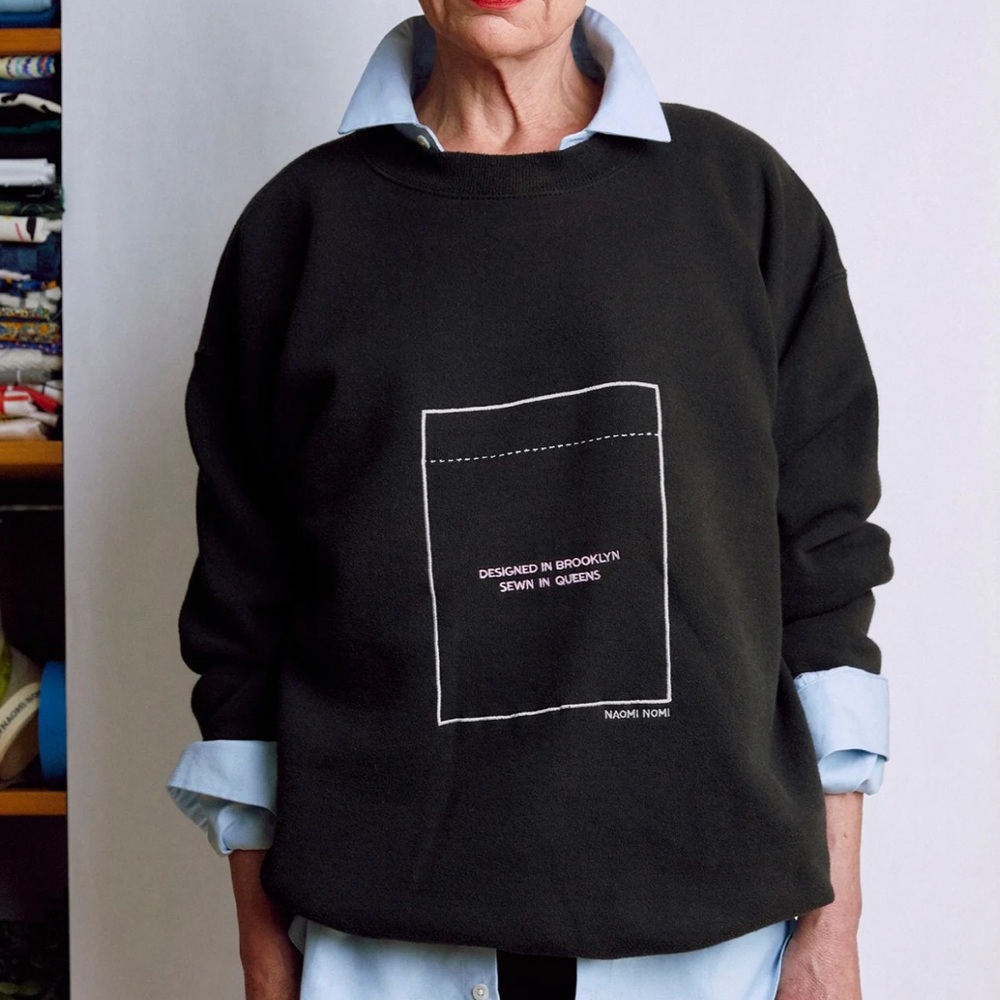 Naomi Nomi The Origin Black Sweatshirt Vintage Embroidered Logo Small S